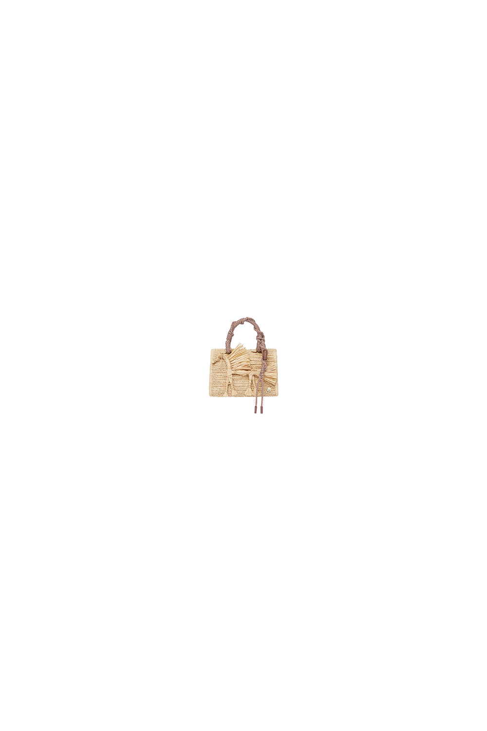 Ace Horse Raffia Box Bag