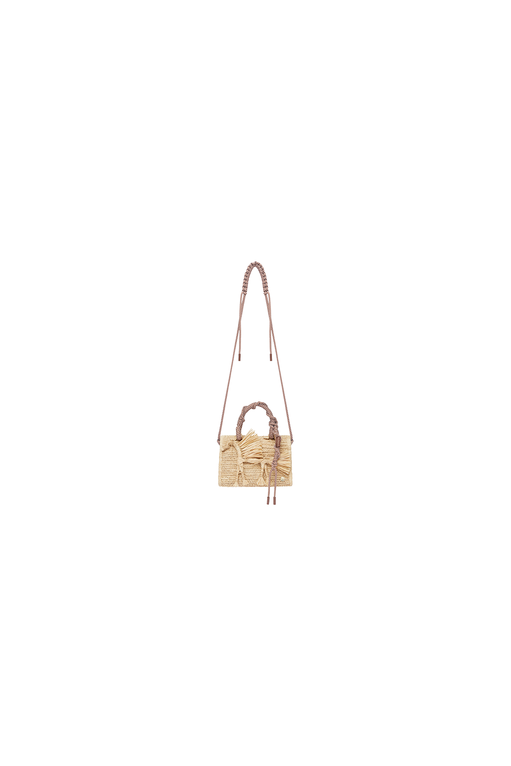 Ace Horse Raffia Box Bag