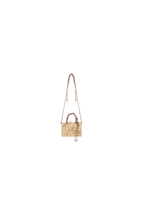 Ace Horse Raffia Box Bag