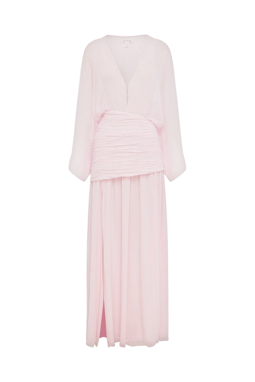 Amina Plunged Maxi Dress - Fairy Floss