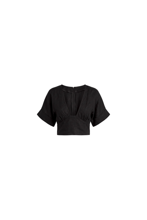 Deep V Top - Black