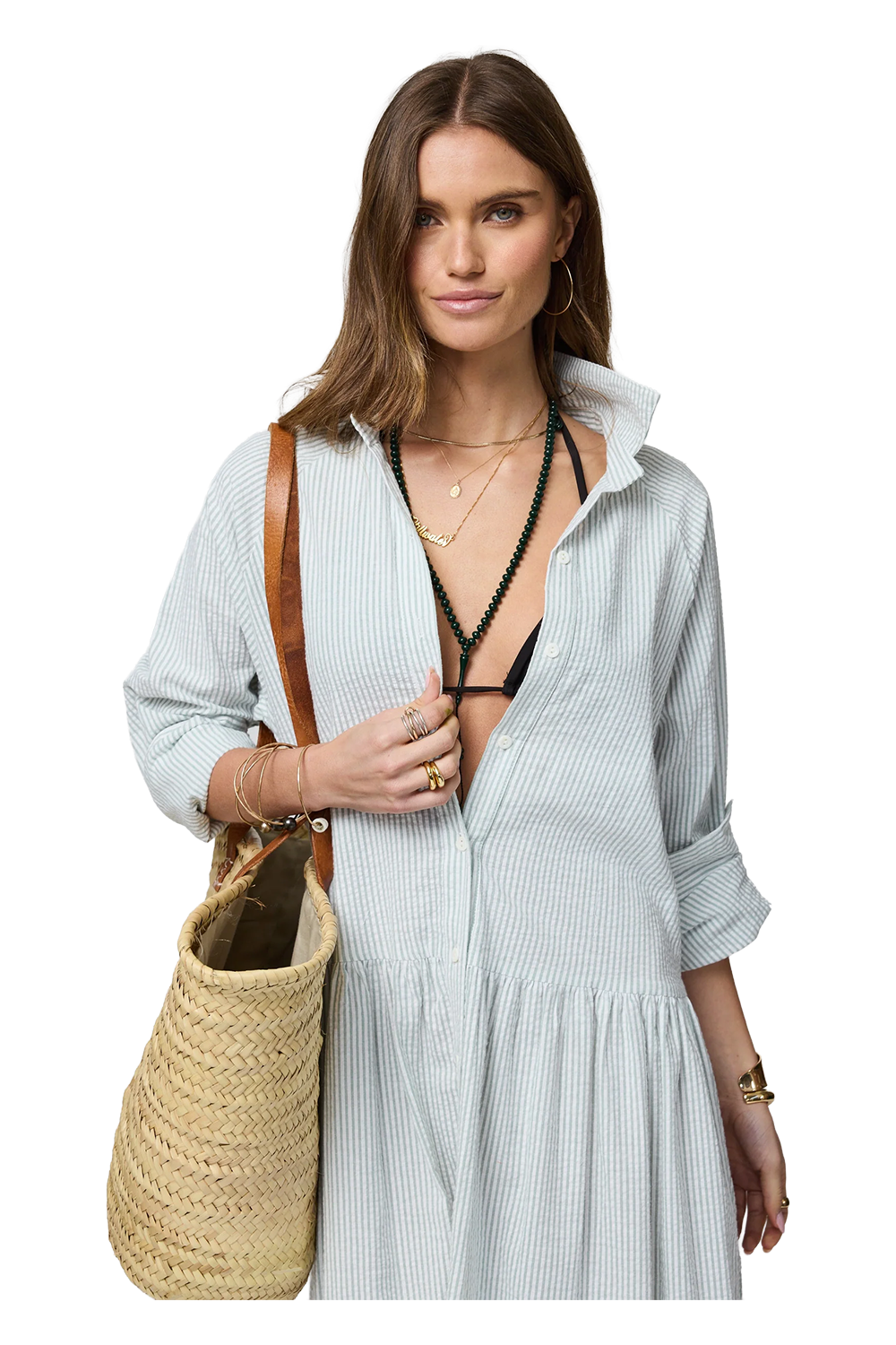 Drop Waist Shirt Dress