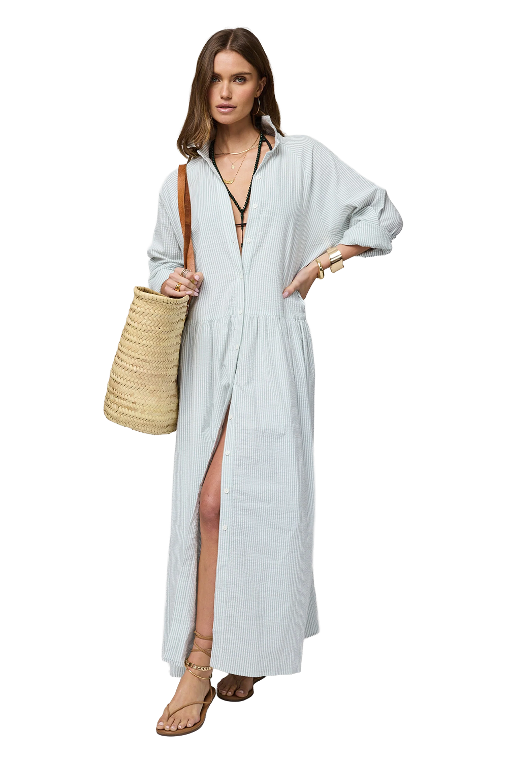 Drop Waist Shirt Dress