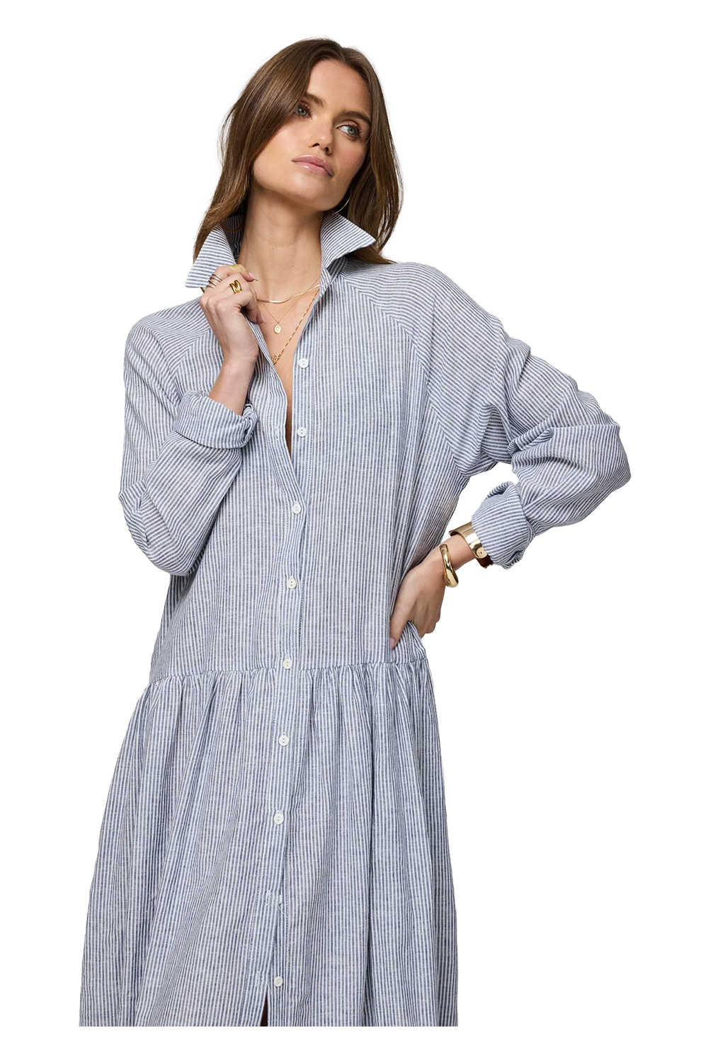 Drop Waist Shirt Dress