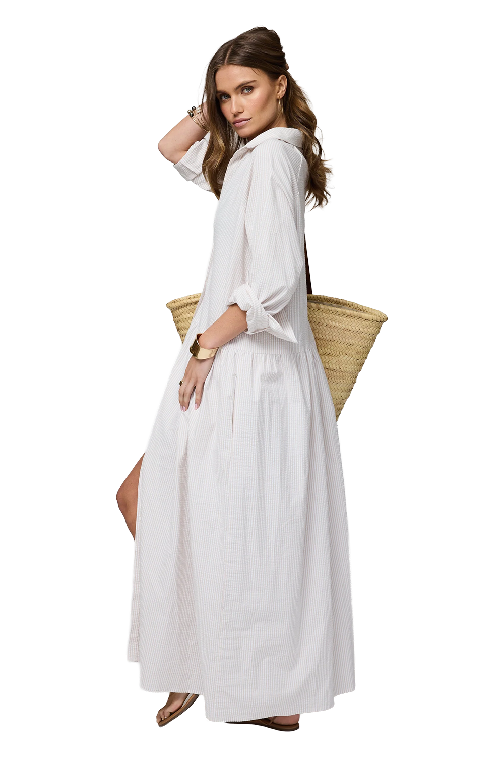Drop Waist Shirt Dress