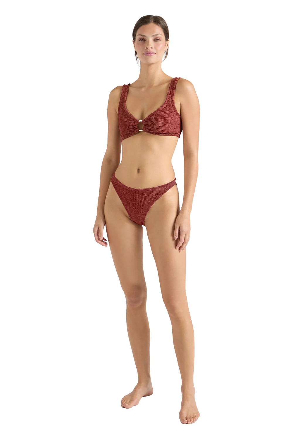 Julia Bikini - Metallic Rosewood - Gold