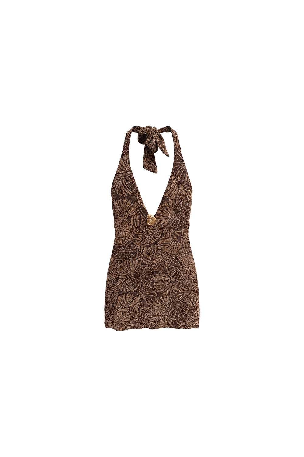 Kate Halter Mini Dress - Shell Sparkle