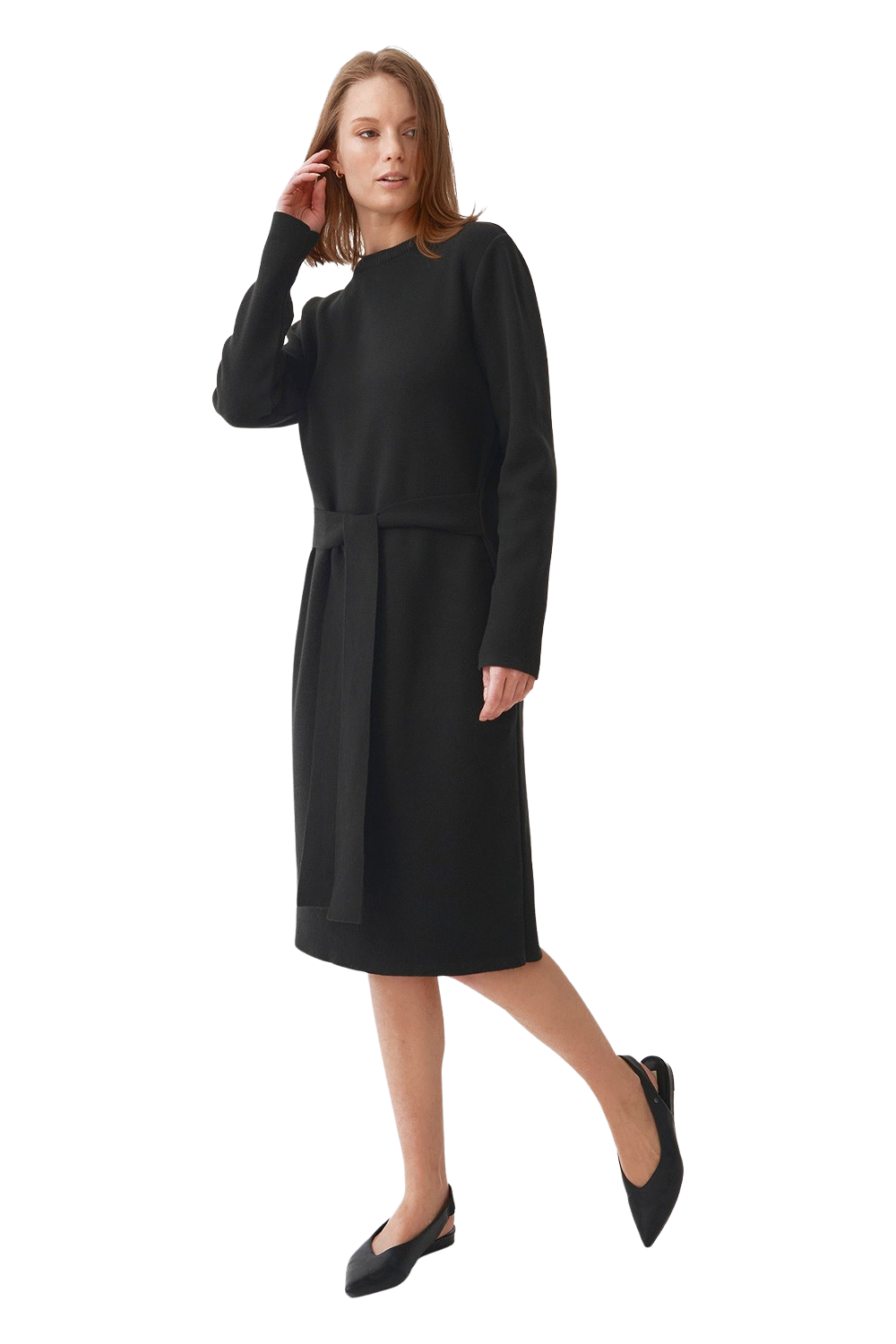 Knitted Belted Dress