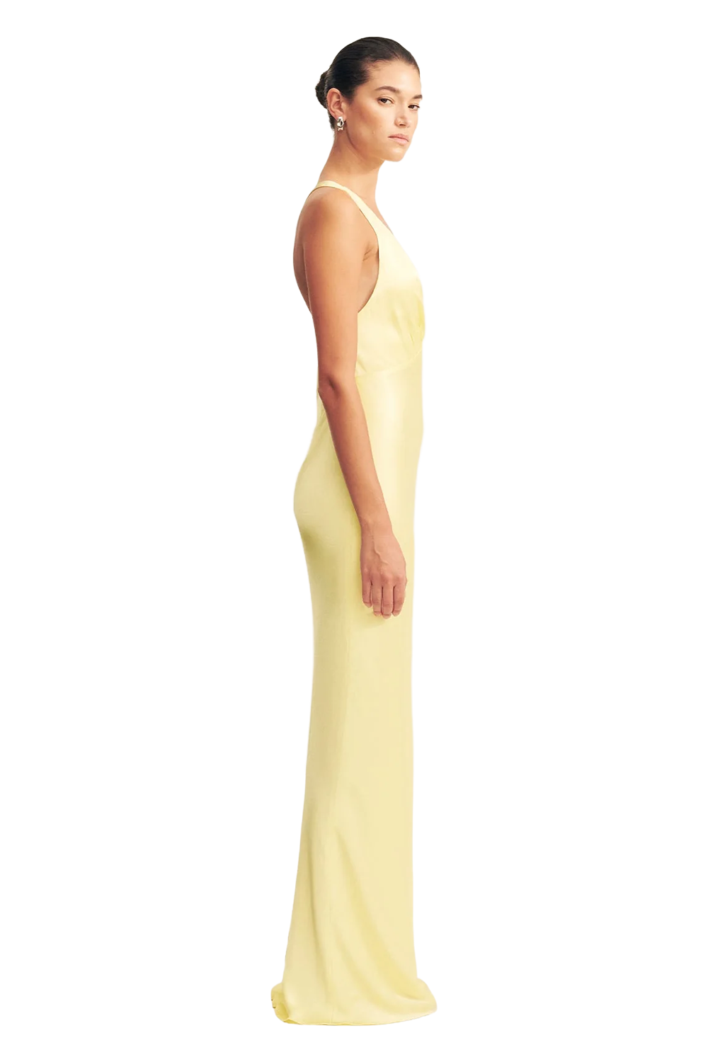La Lune Plunged Cross Back Maxi Dress