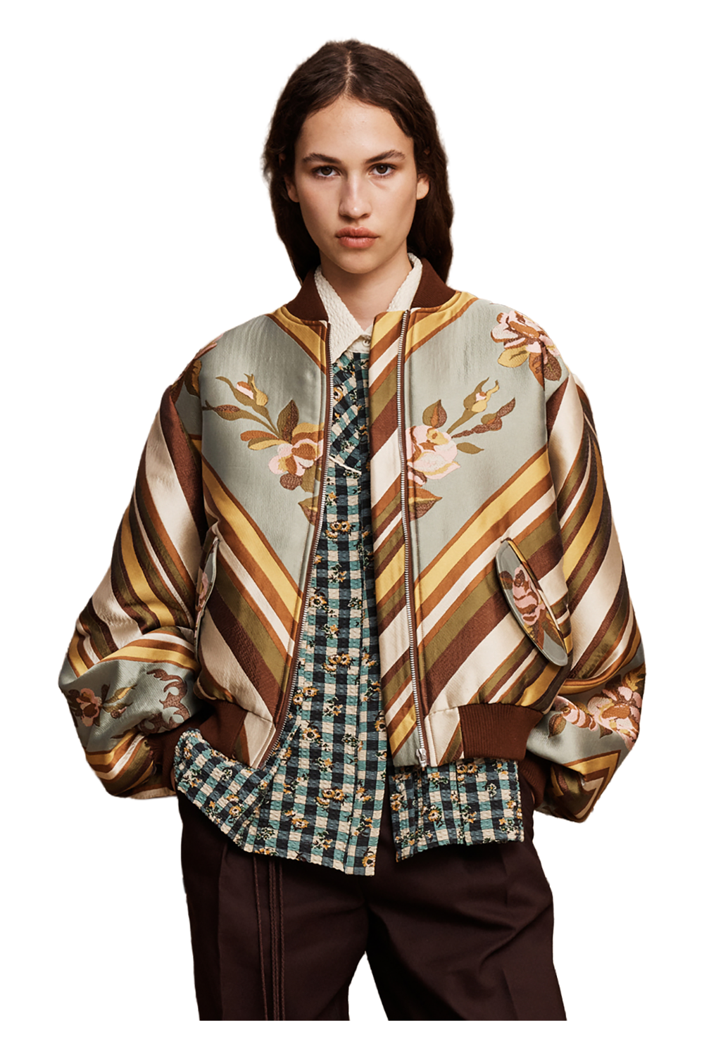 La Rosa Jacquard Bomber Jacket