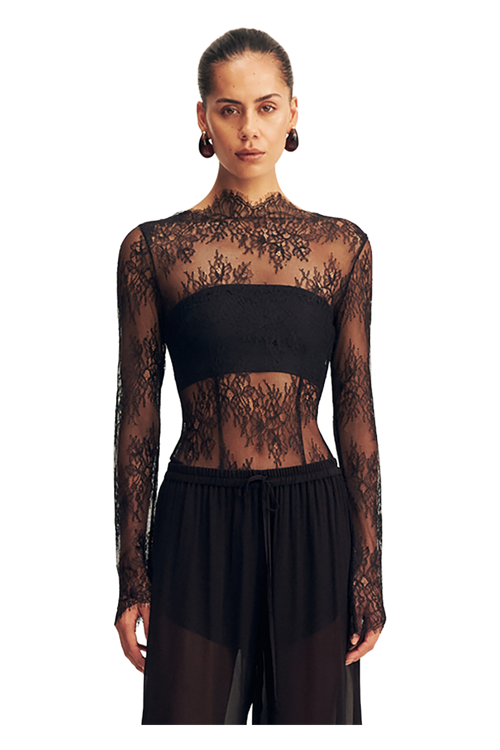 Lambent Lace Bodysuit - Black
