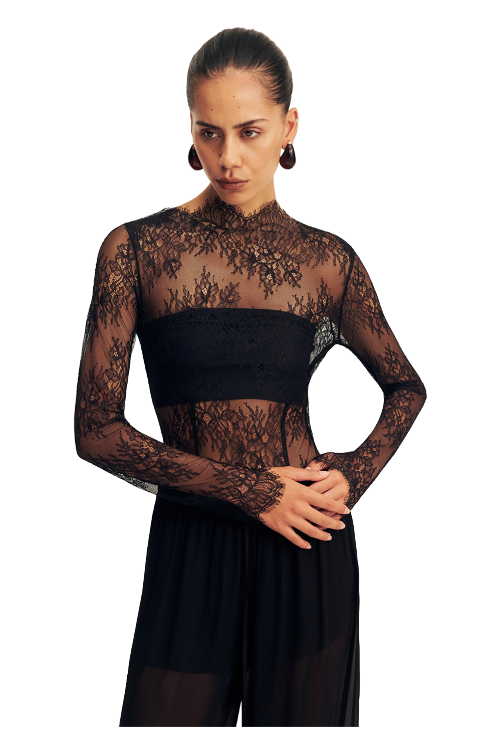 Lambent Lace Bodysuit - Black