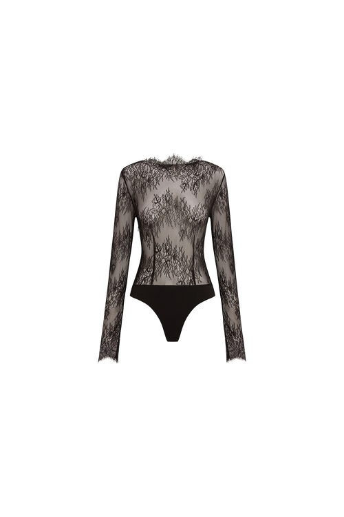 Lambent Lace Bodysuit - Black