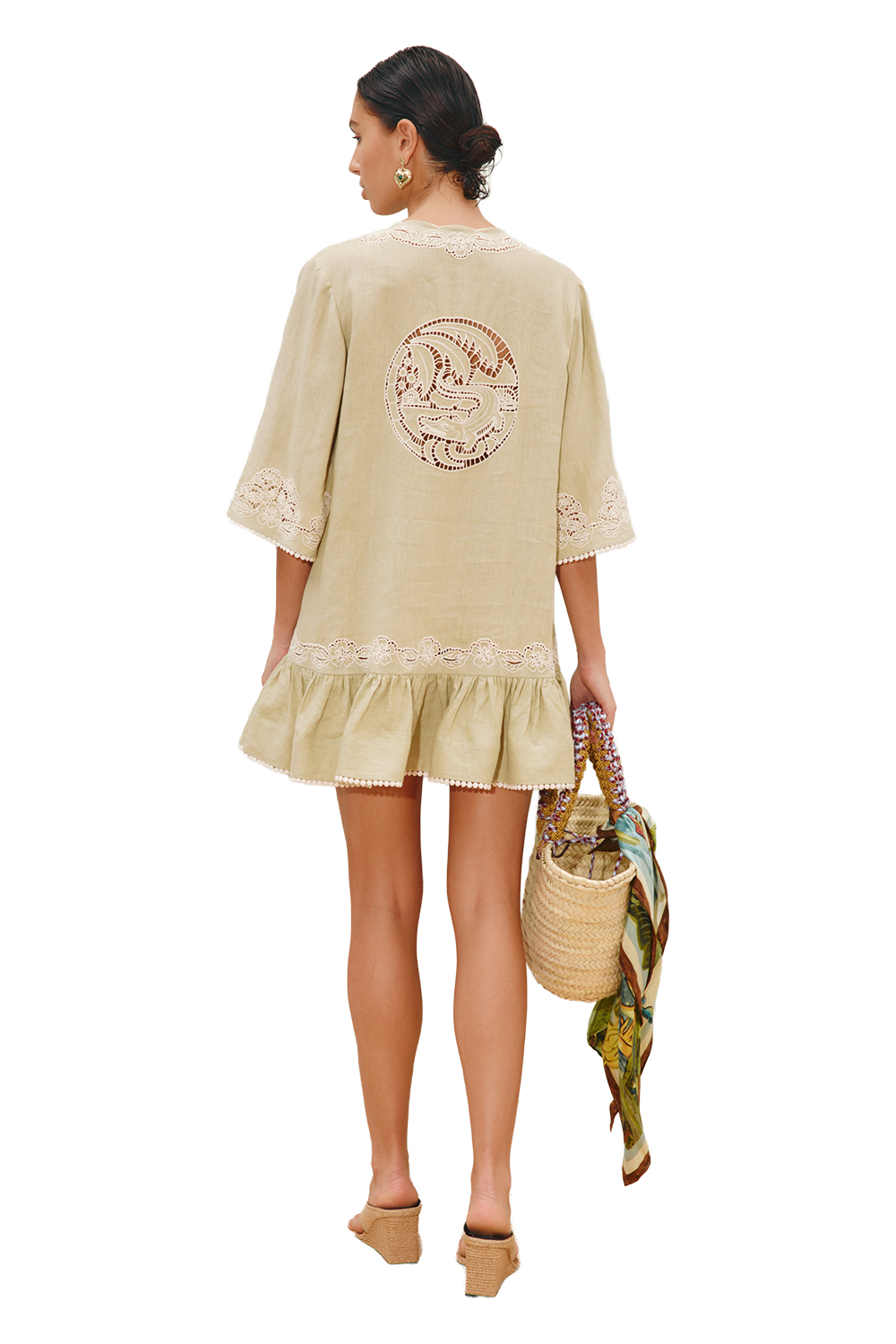 Louie Embroidered Mini Dress