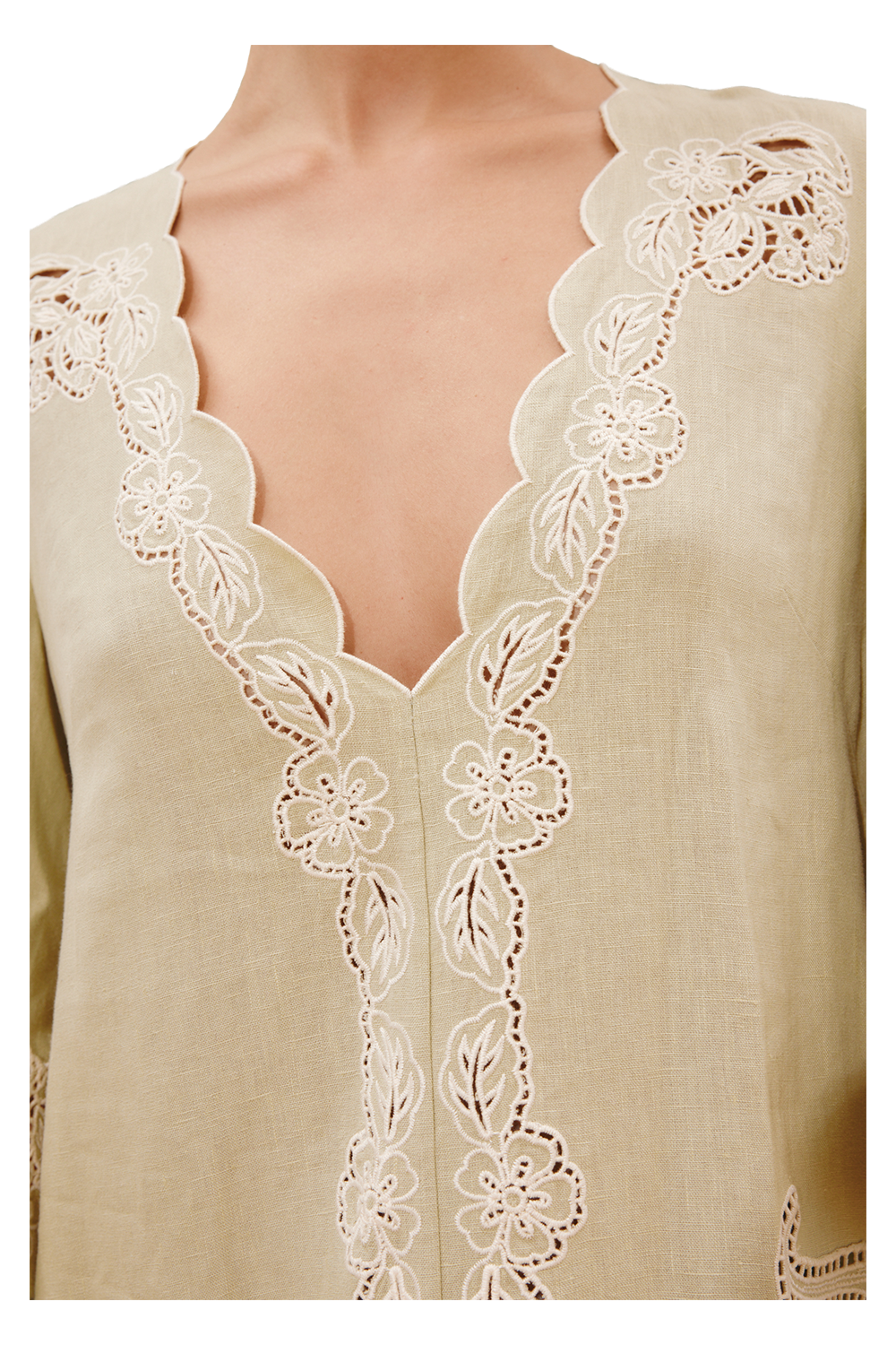 Louie Embroidered Mini Dress