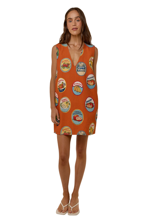 Louis Dress - La Fruta Orange