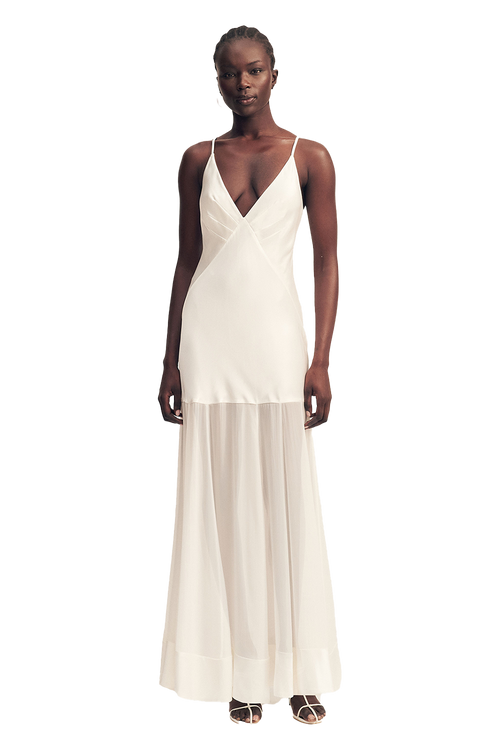 Moraya Plunged Maxi Dress