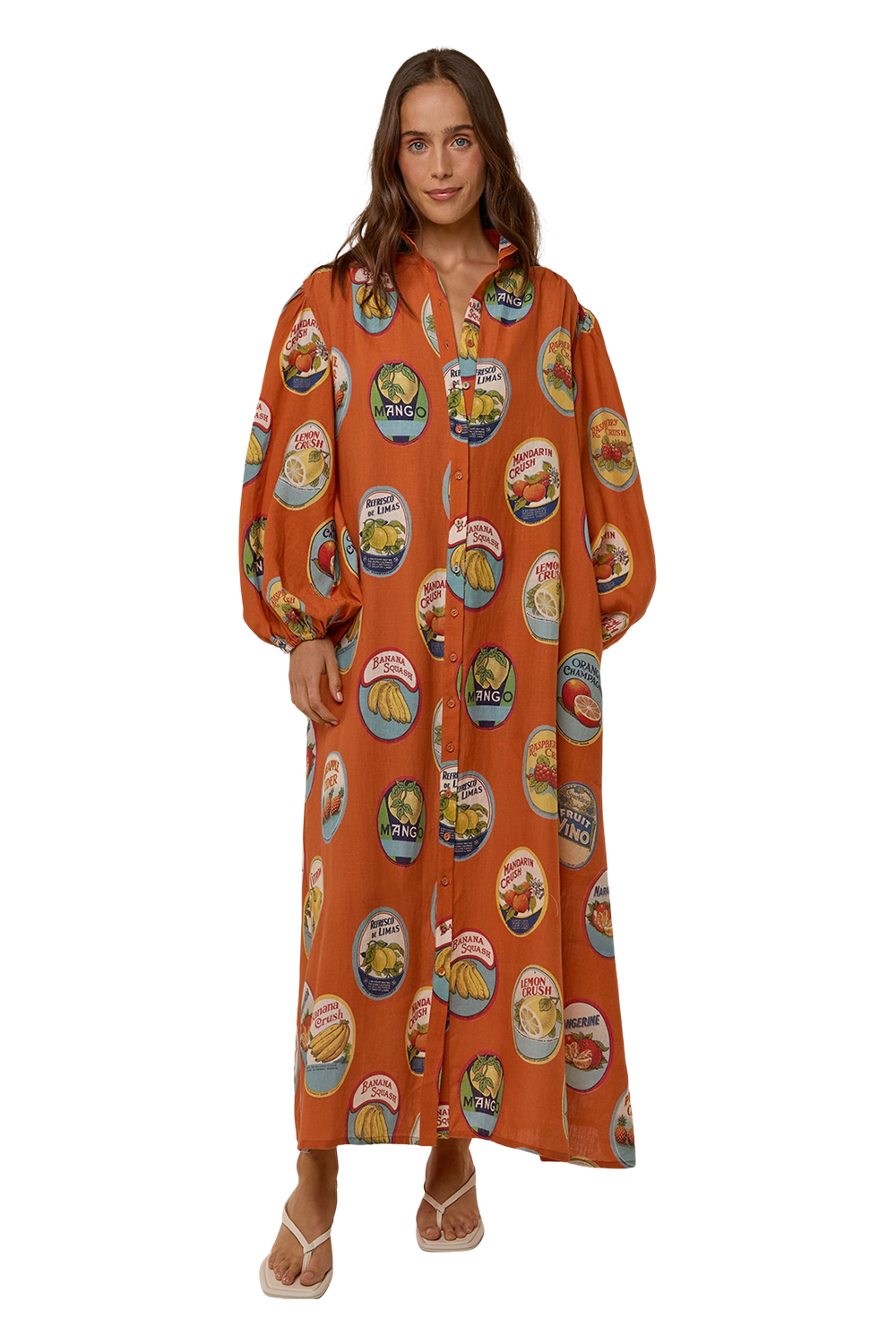 Noddy Dress - La Fruta Orange