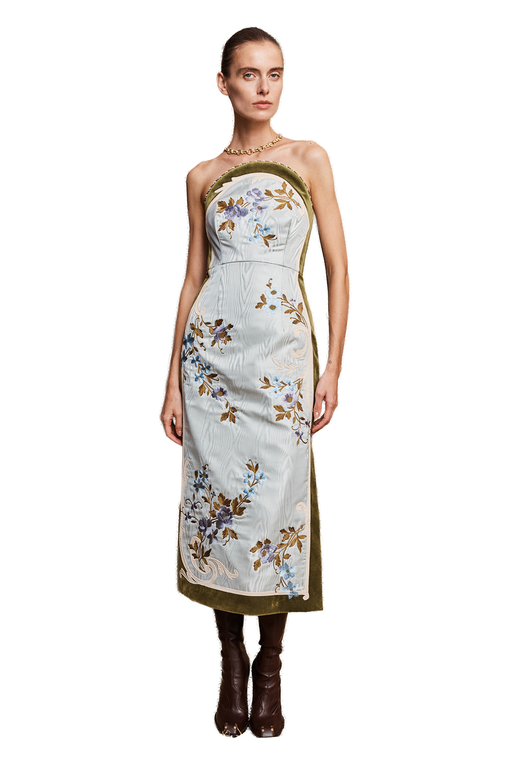 Odessa Embroidered Midi Dress