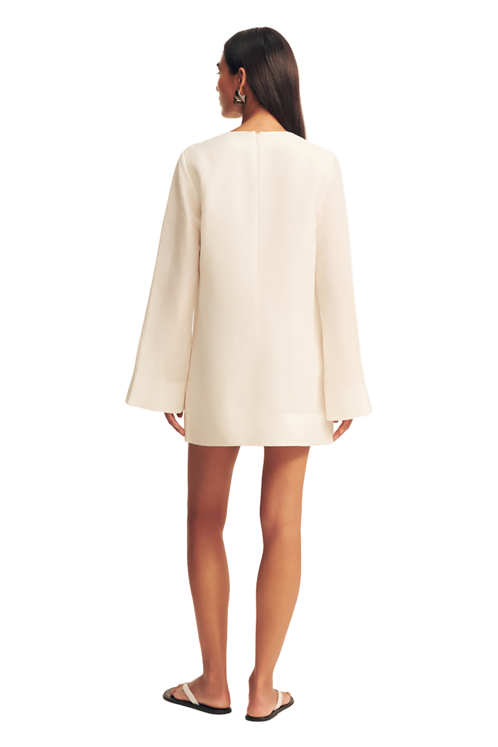 Paloma Plunged Mini Dress - Ivory