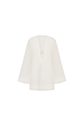 Paloma Plunged Mini Dress - Ivory