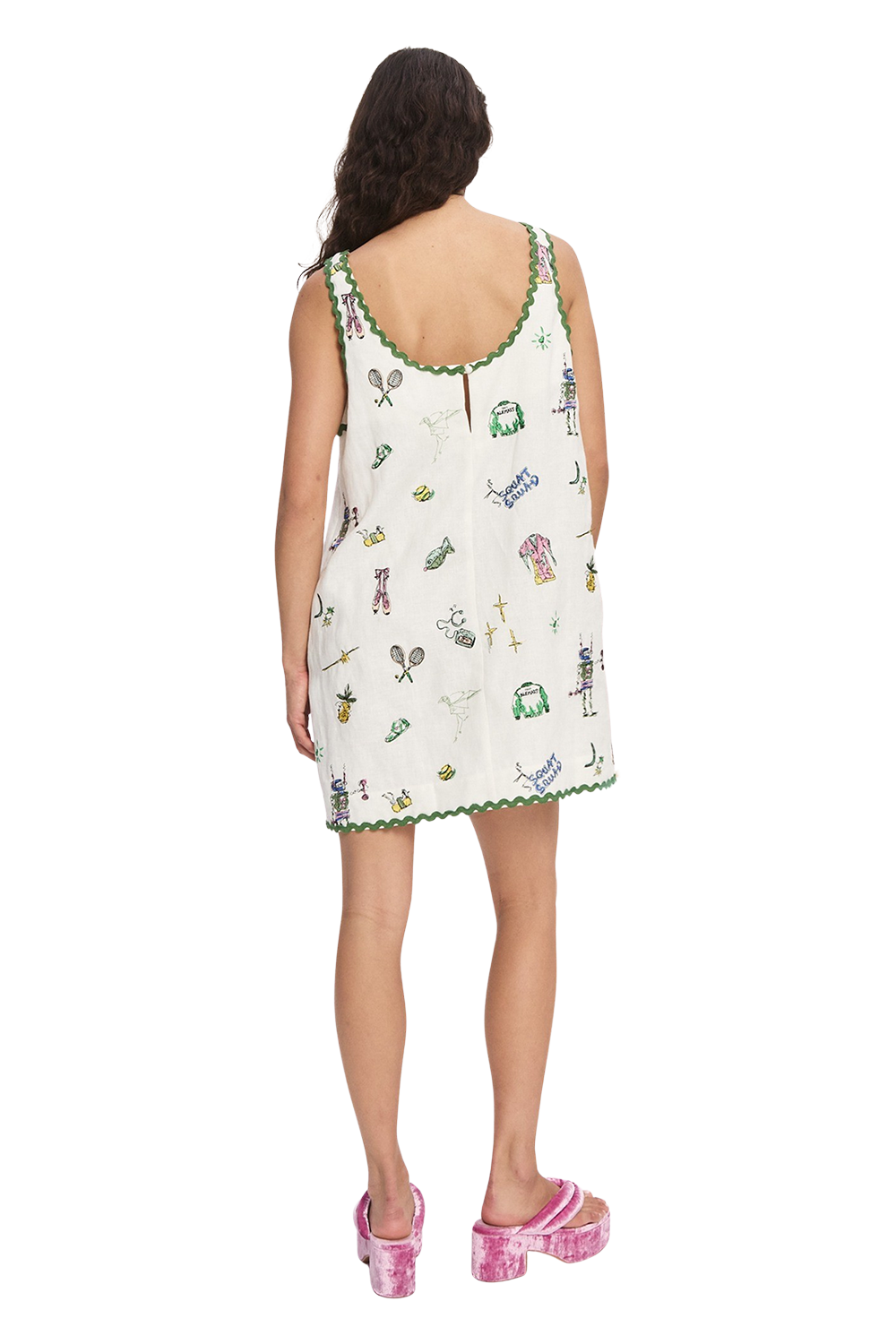 Play Embroidered Mini Dress