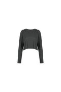 Rib Boyfriend Long Sleeve - Charcoal
