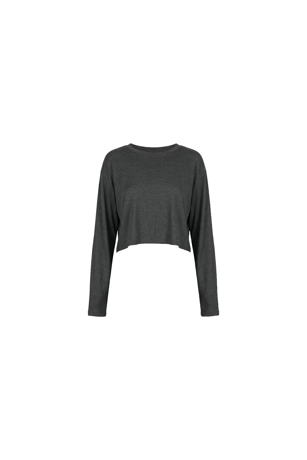 Rib Boyfriend Long Sleeve - Charcoal
