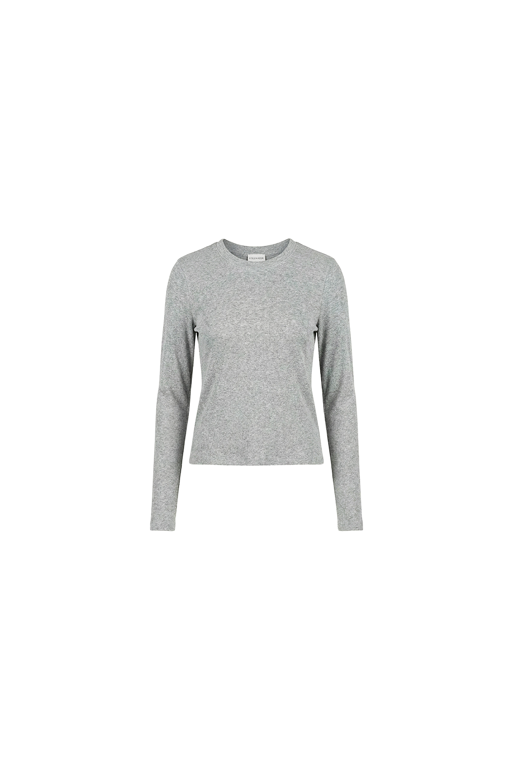 Rib Long Sleeve Slim Baby Tee - Heather