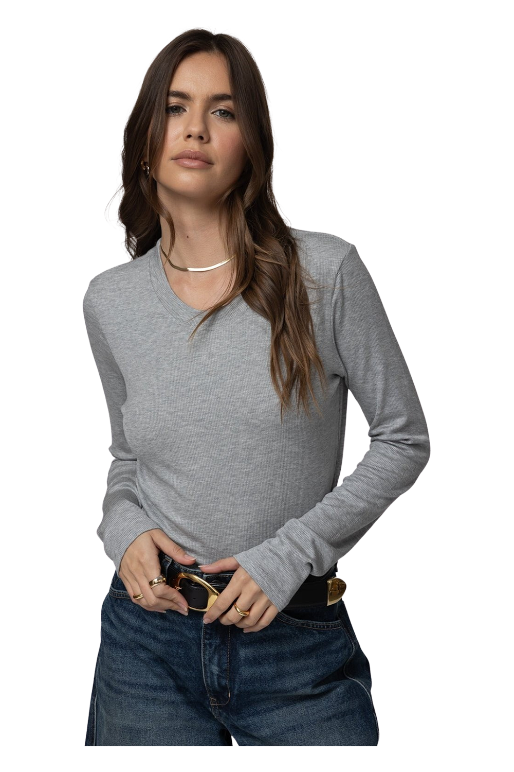 Rib Slim Long Sleeve Shirt