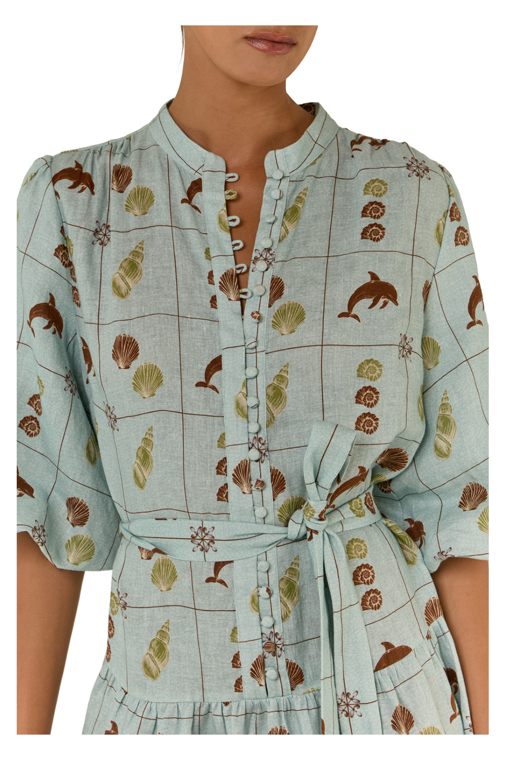 Ruba Mini Dress - Seashell Tile