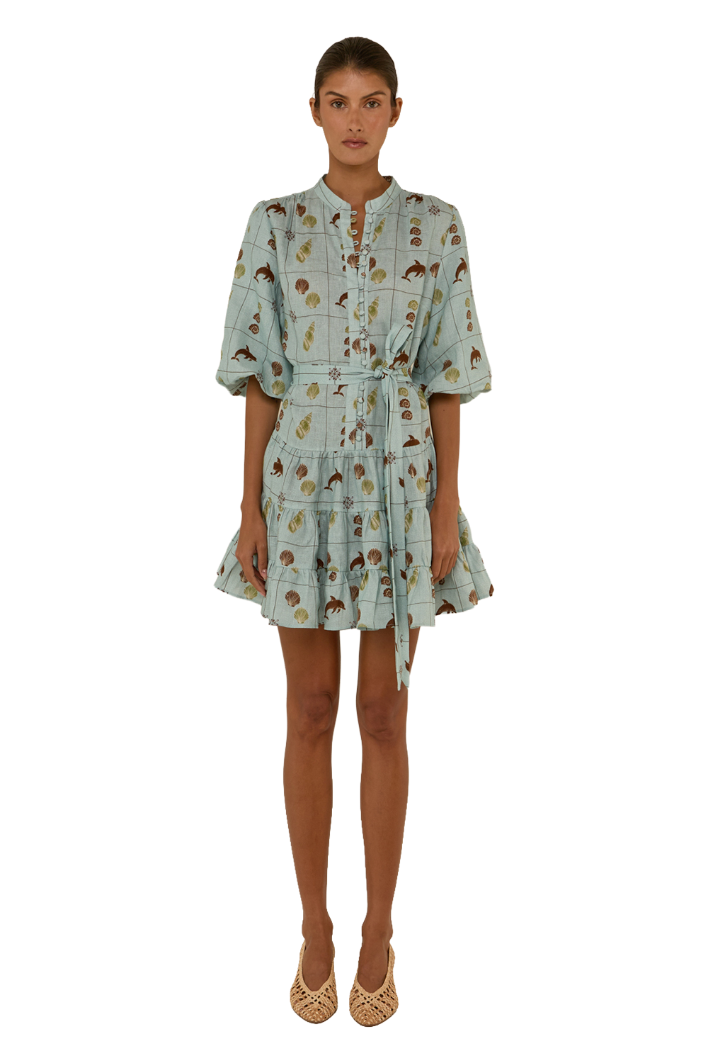Ruba Mini Dress - Seashell Tile