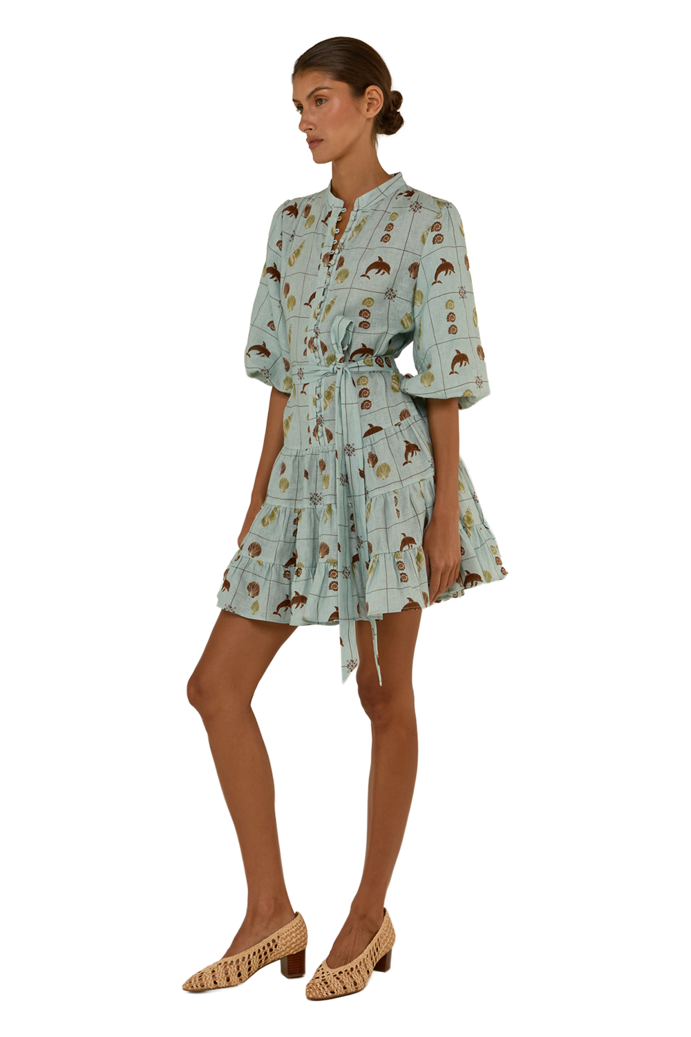 Ruba Mini Dress - Seashell Tile