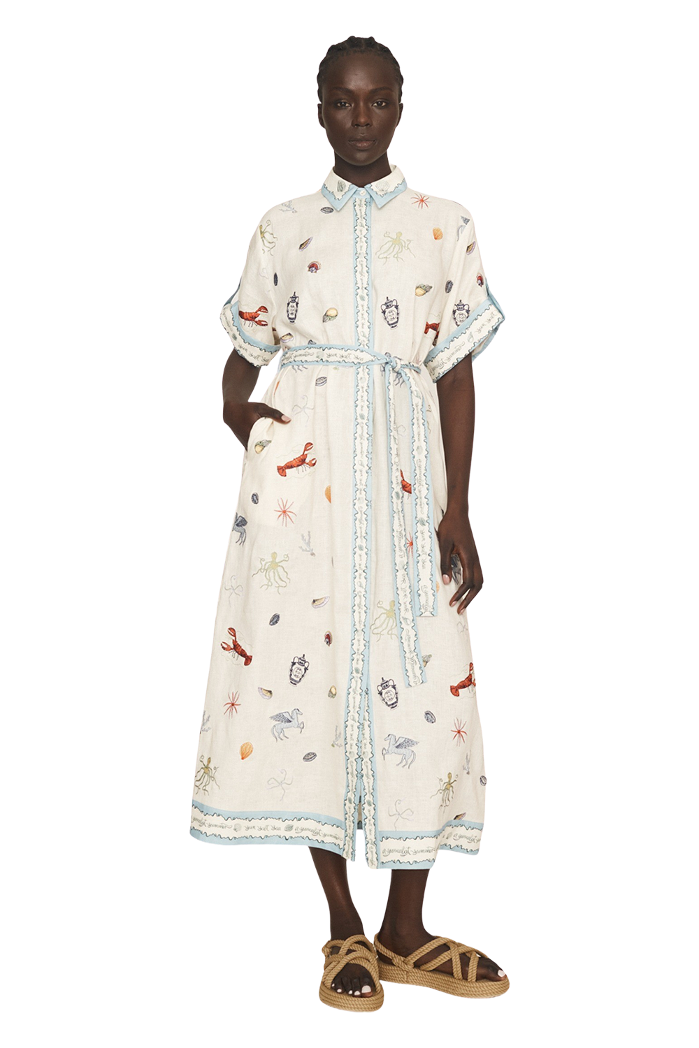 Sandy Embroidered Shirtdress