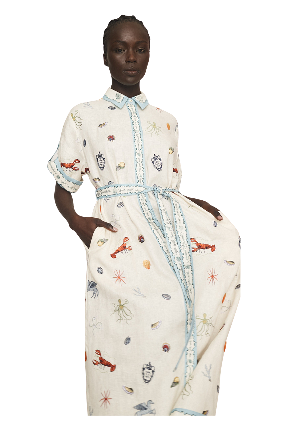 Sandy Embroidered Shirtdress