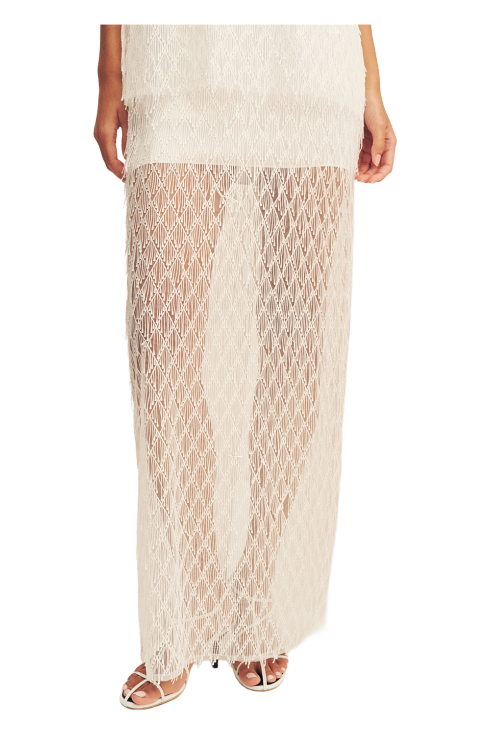 Talitha Fringe Skirt - Ivory
