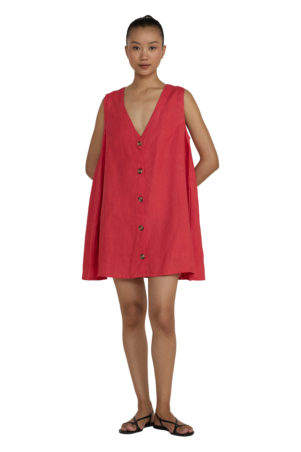 V Neck Mini Dress