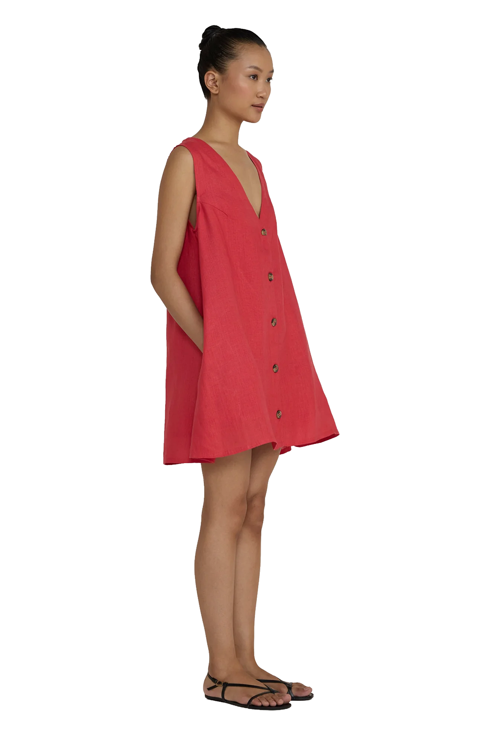 V Neck Mini Dress