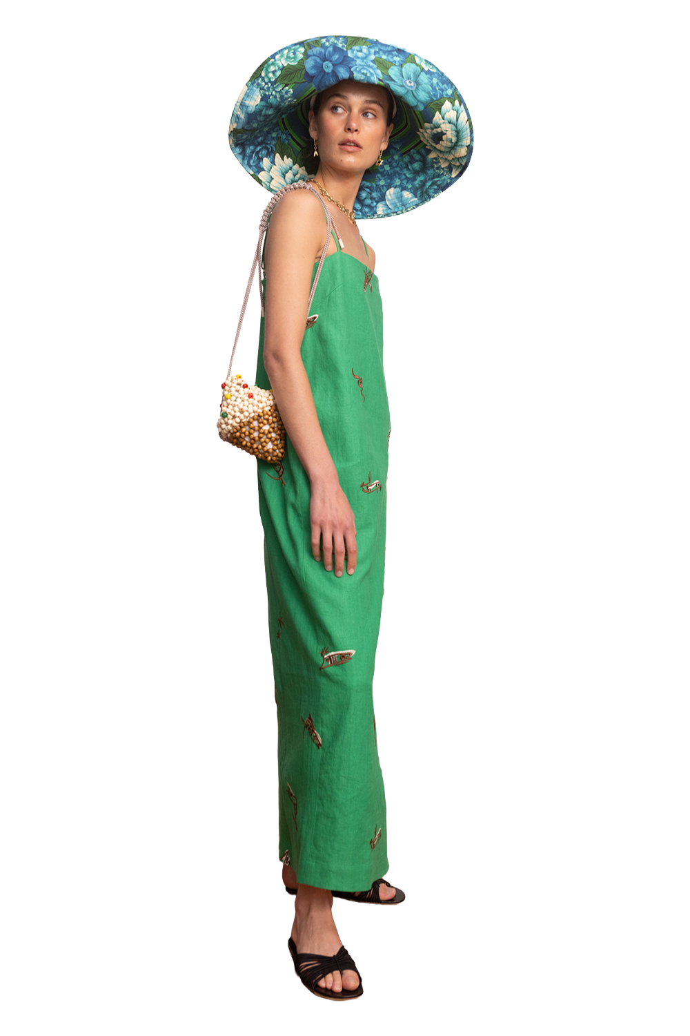 Wanda Embroidered Midi Dress